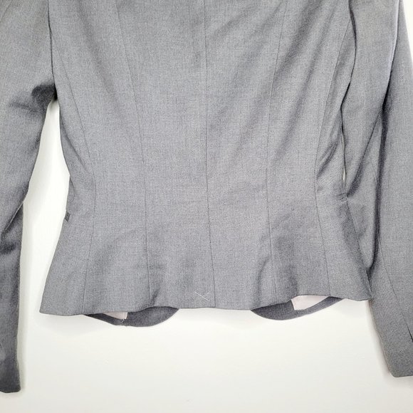 H&M Blazer Gray Size 6 Career Jacket Work - Picture 11 of 13